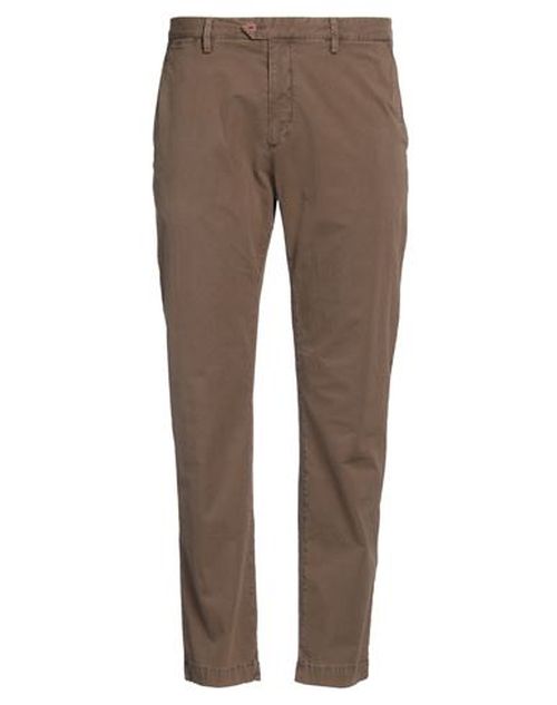 Man Pants Khaki Size 40 Cotton, Elastane