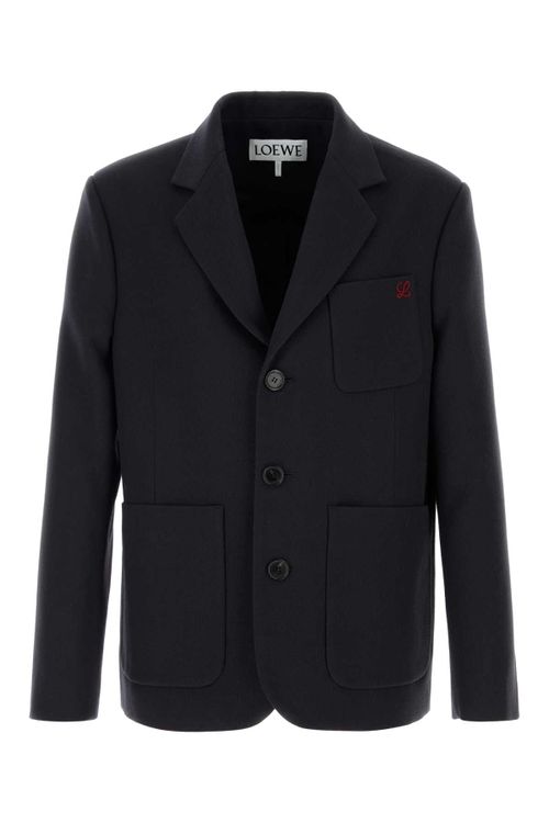 Wool Blazer — Navy