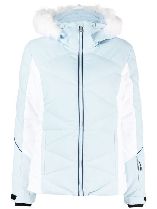 Staci colour-block puffer jacket - Blue