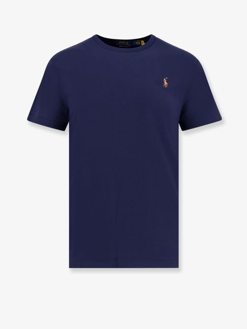 Logo-Embroidered Cotton T-Shirt — Navy