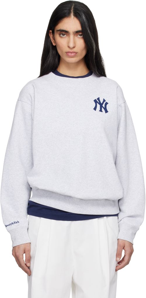 Gray '47 Edition Heritage Yankees Serif Sweatshirt