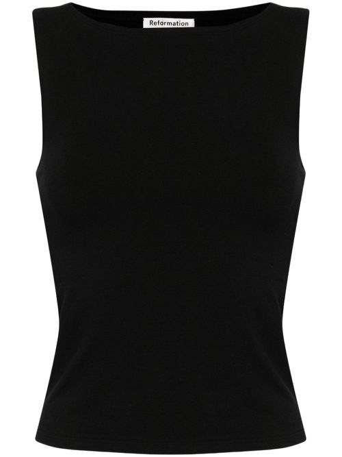 Dusk boat-neck top - Black