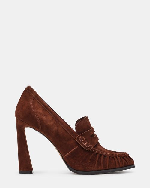 Steve Madden Women's Wallace Heels - Umber Suede - - Leather