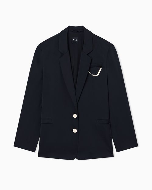 Lightweight jacket in recycled crepe satin