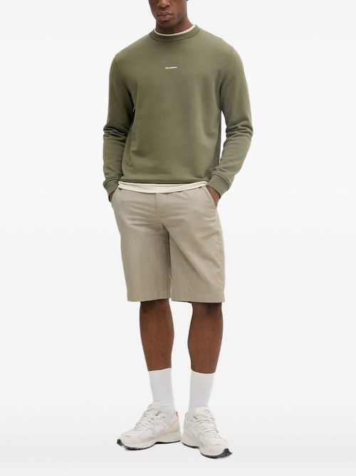 Logo-embroidered crew-neck sweatshirt - Green