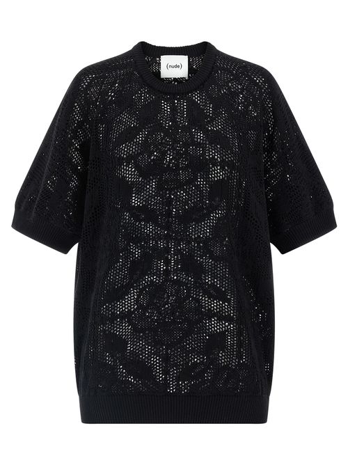 () Openwork Cotton Sweater