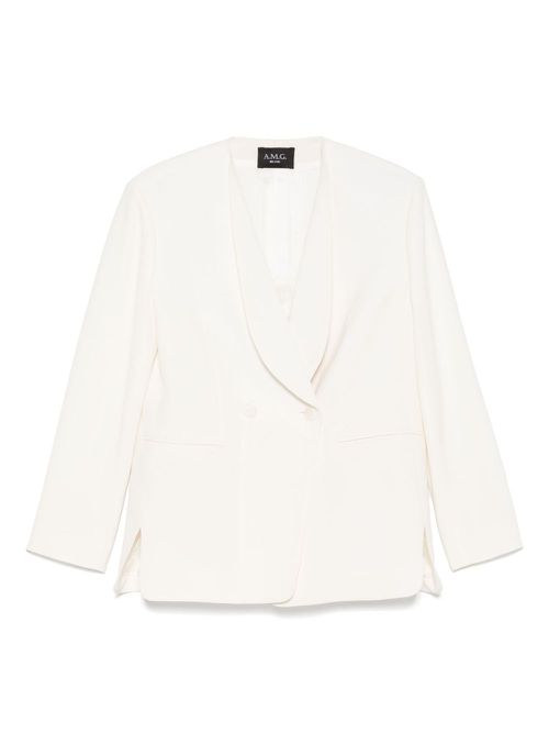 A.M.G. double-breasted blazer - White