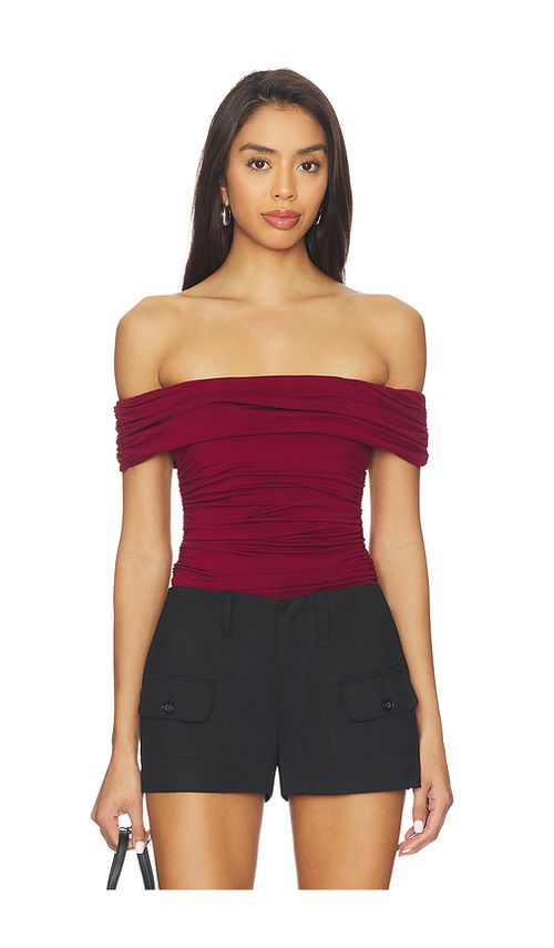 Undress Code Buttercup Bodysuit in Burgundy. - XL also in L, M