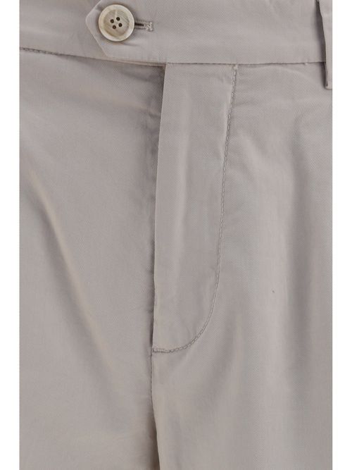 Cotton-Blend Chinos — Beige