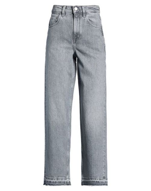Woman Jeans Grey Size 25 Cotton, Elastane