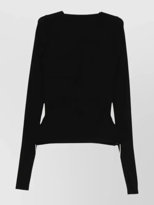 Rick Owens - long sleeve top fitted stretch silhouette