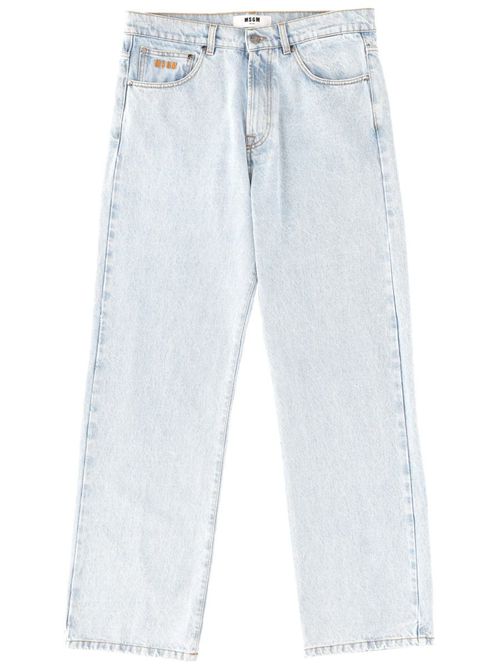 Jeans With Embroidered Logo