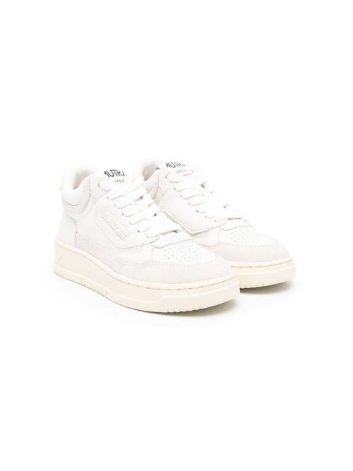 Mid-top suede sneakers - White