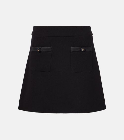 Wool and silk miniskirt