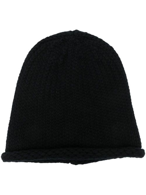 Chunky-knit wool beanie - Black