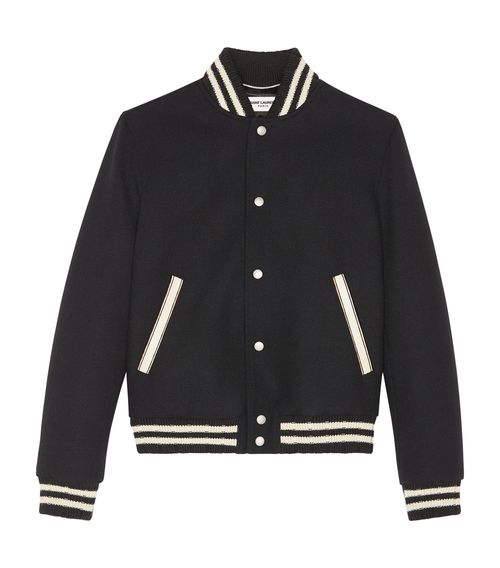 Wool-Rich Logo Bomber Jacket