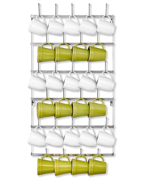 Mug Rack For Wall - Large 6-Tier Metal Mug Organizer
