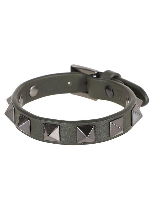 Leather Studded Bracelet (8x8mm)