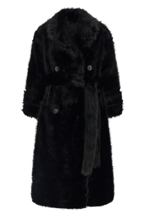 'Jackie' Eco-Fur Trench Coat