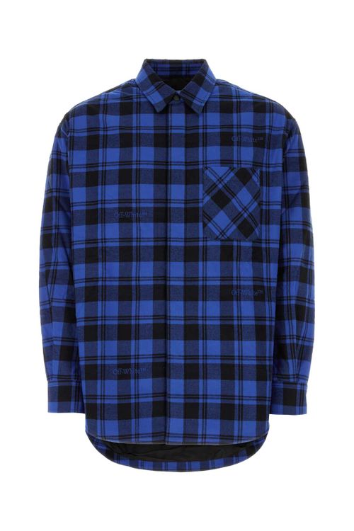 Plaid Cotton Shirt — Blue