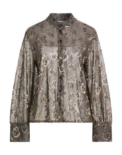 Momoní Woman Shirt Gold Size 2 Viscose, Polyester, Polyamide, Metallic fiber