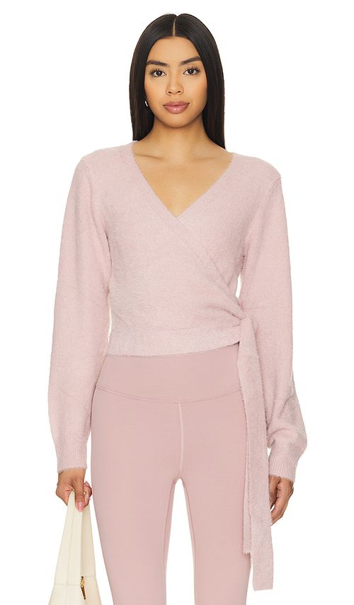 Nubyen Thriving Wrap Top in Pink. - S also in M