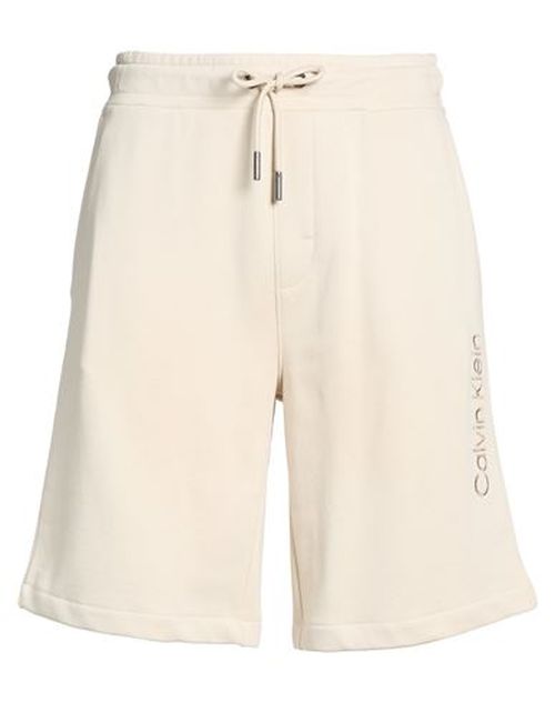 Man Shorts & Bermuda Shorts Cream Size L Cotton