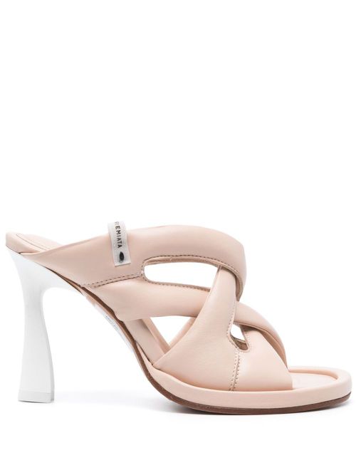 100mm leather mules - Pink