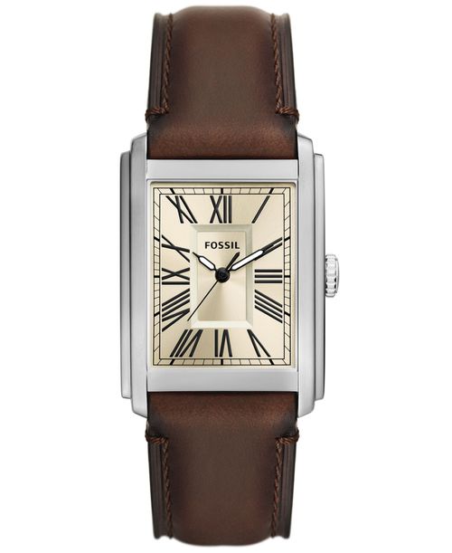 Men's Carraway Three-Hand Brown Leather Watch, 30mm - Brown