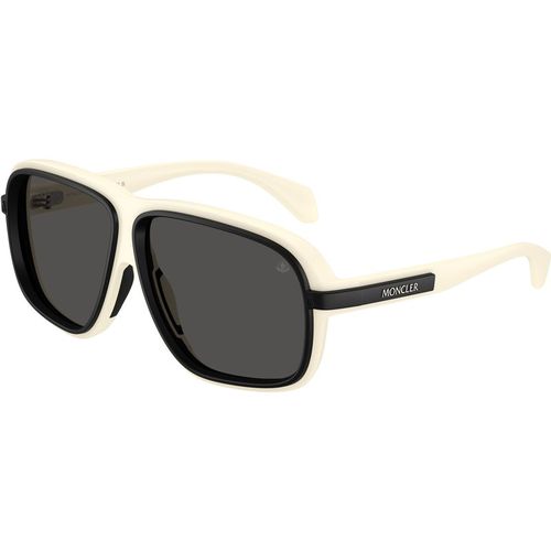 Moncler Unisex Moncler ME8011U TWOTONE 500287 Sunglasses Injected White Grey Squared Norma