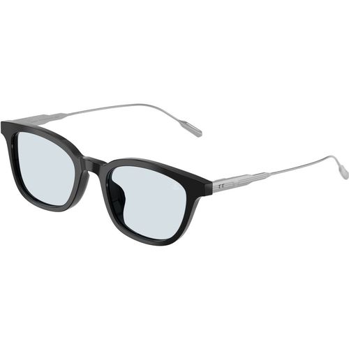 Moncler Unisex Moncler ME6027D LENTIS 3001EL Gafas de sol Acetato Negro Azul claro Pantos Norma