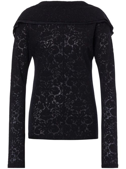 Lace-detailing blouse - Black
