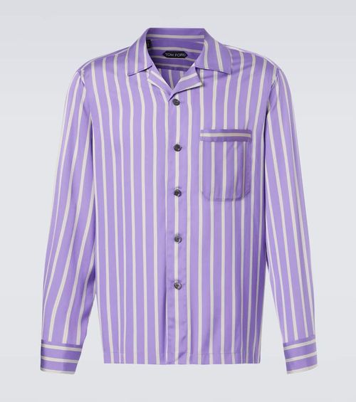 Striped silk shirt