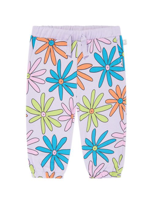 Floral-print trousers - Purple