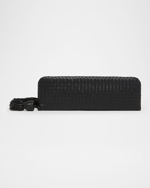 Tassel Nappa Leather Clutch Bag