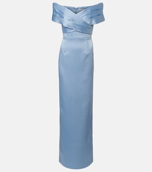 Kai off-shoulder satin gown
