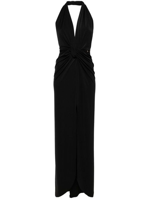 Plunging V-neck maxi dress - Black