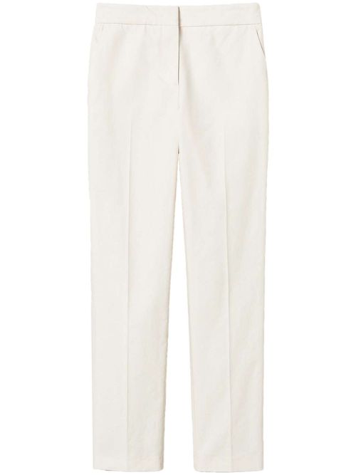 Straight-leg gabardine trousers - White