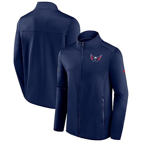 Men's Fanatics Navy Washington Capitals Authentic Pro Rink Fleece Full-Zip Jacket - Size Large