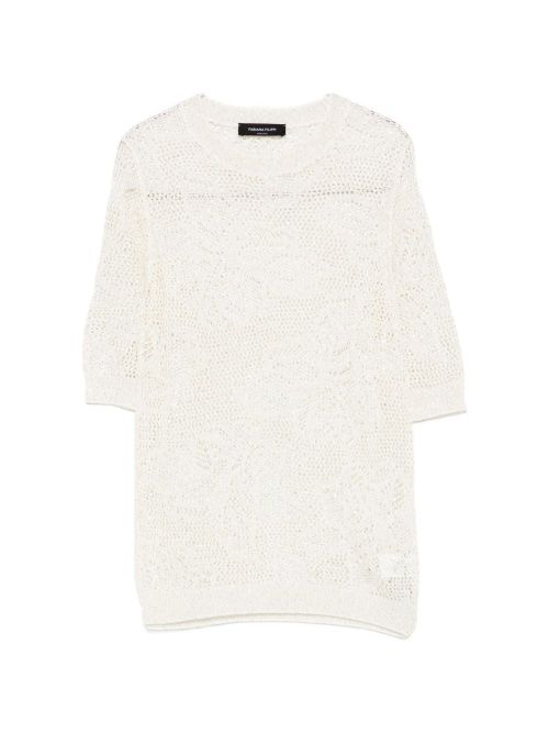 Openwork crewneck t-shirt