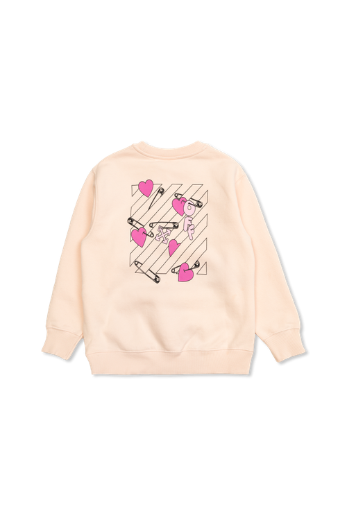 Sweatshirt With Logo, Unisex, Cream