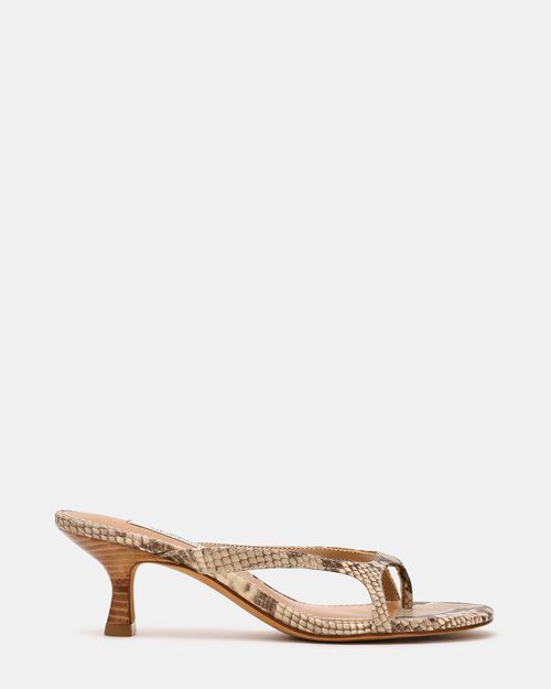 Steve Madden Women's Brienna Thong Heels - Snake - - Leather