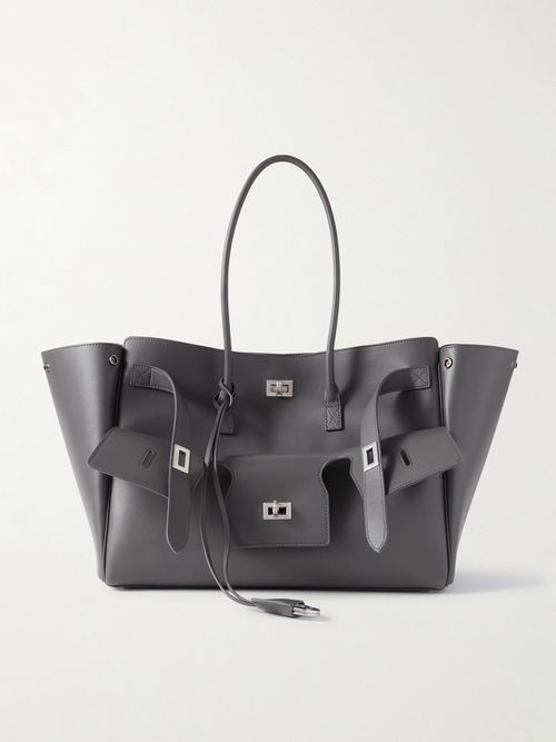 Bel Air Carry All Medium Leather Tote - Gray