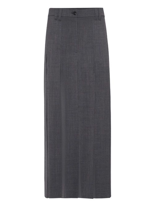 Pleated maxi skirt - Grey