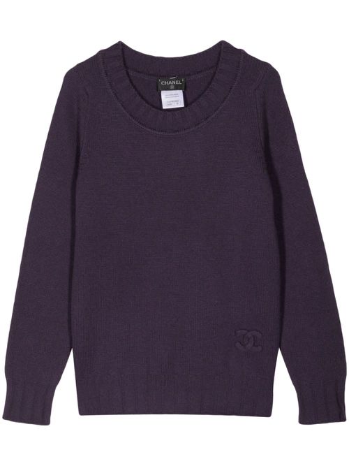 2000s crew-neck cashmere jumper - Purple