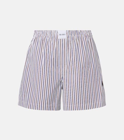 Striped cotton shorts