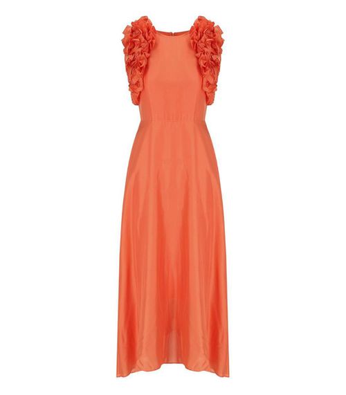 Hexico Coral Midi Dress