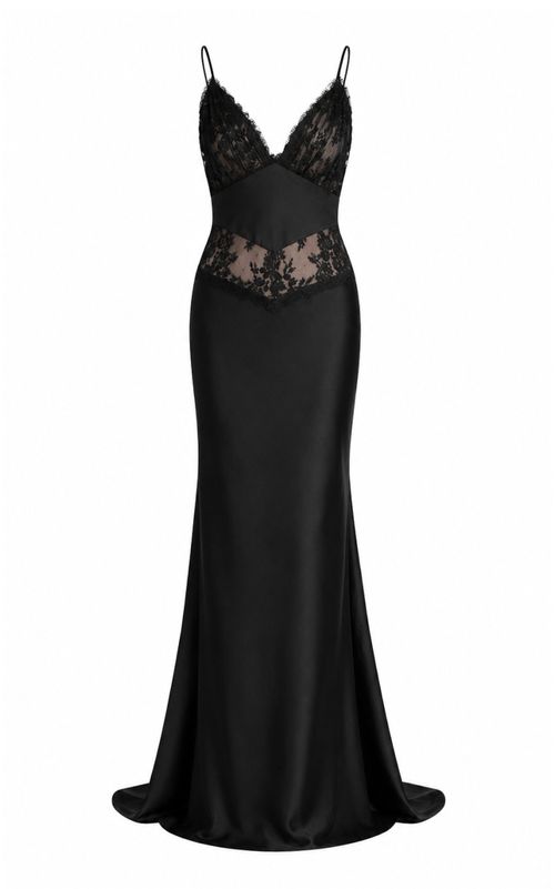 Desire Satin Lace Maxi Dress - Moda Operandi