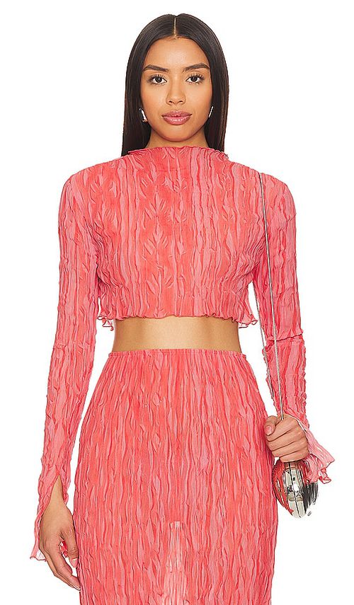 Lapointe High Neck Top in Coral. -  XL also in L