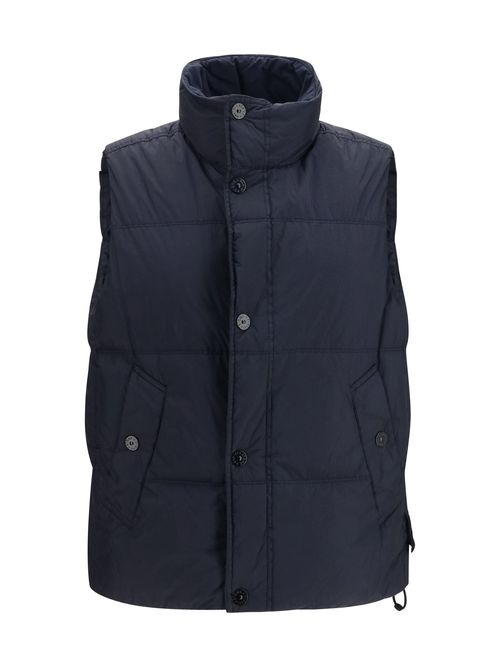 Crinkle Reps Vest — Navy